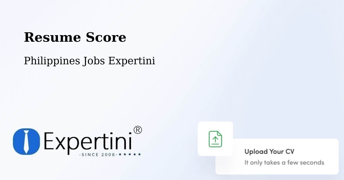 Resume Score & Job Description Match Tool – Simuay - Philippines Jobs Expertini
